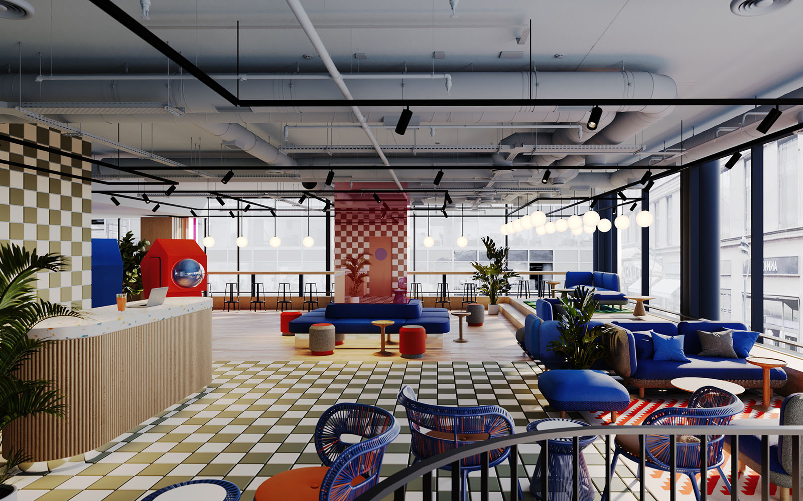 a creative events space at Hobo Helsinki, a fresh boutique hotel in the heart of Helsinki, Finland 