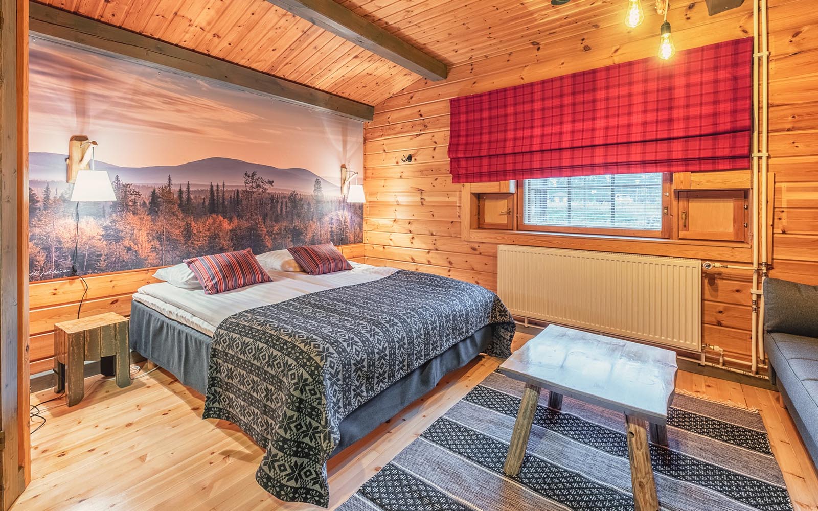 A pine clad wilderness Plus Room at Harriniva Adventure Resort near Muonio in Finnish Lapland 